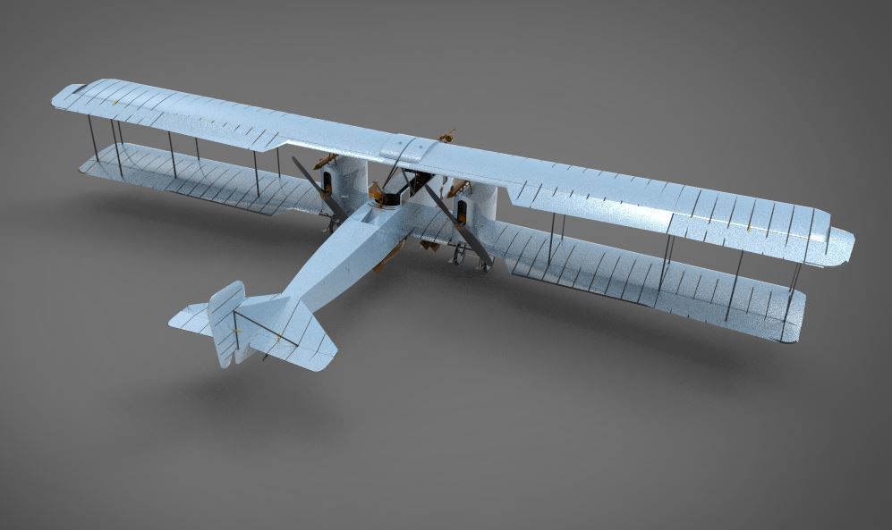 Gotha G IV 3D model_2