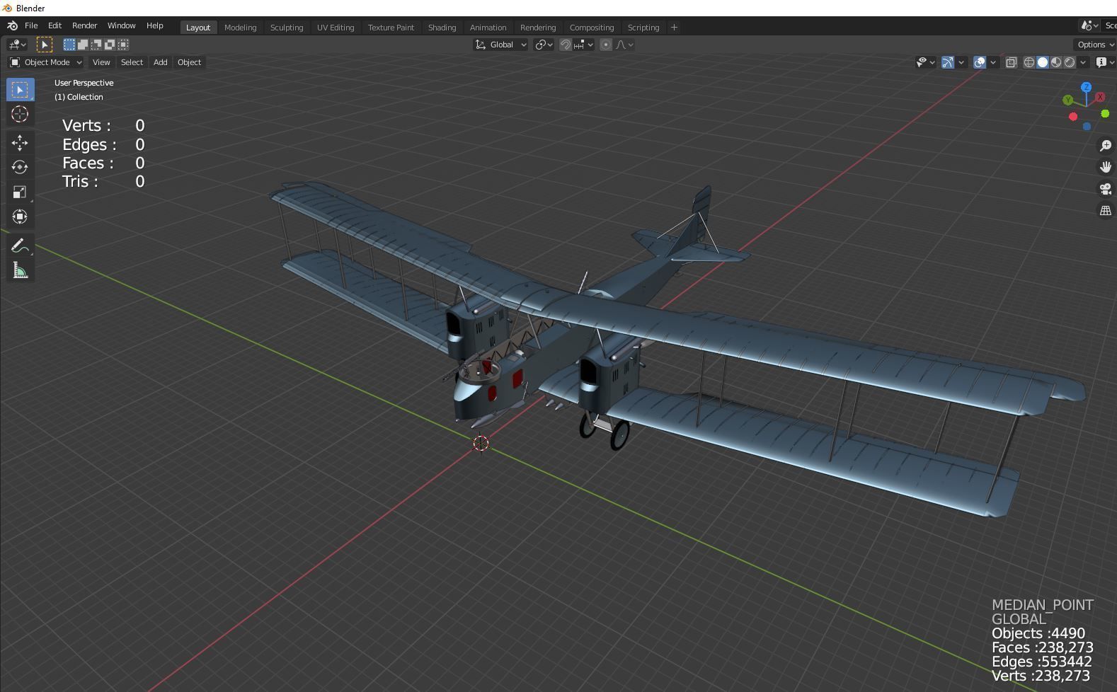 Gotha G IV 3D model_5
