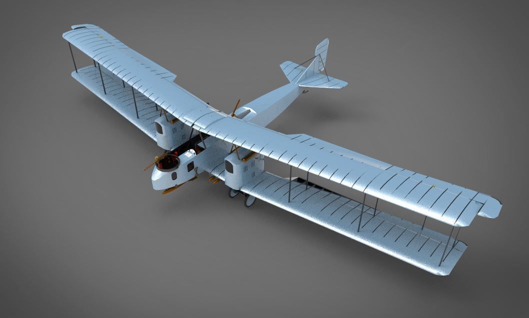 Gotha G IV 3D model_1