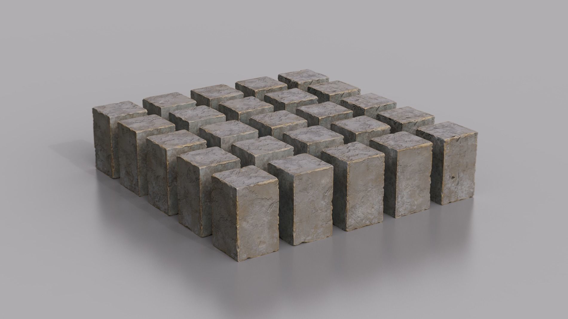 Rock Block Pack   Low-poly 3D model_1