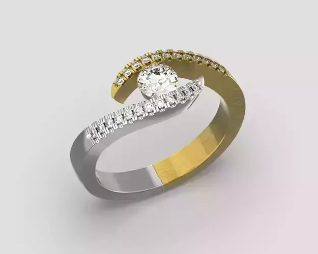 R 174 Two tone bypass ring