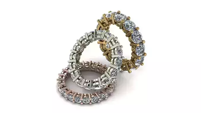 3 Diamond eternity bands 