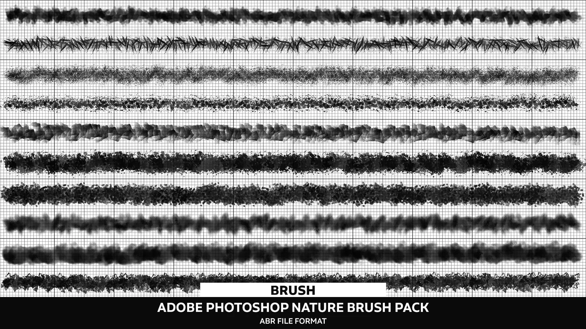 Adobe Photoshop Nature ABR Brush Pack 3D model