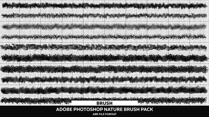 Adobe Photoshop Nature ABR Brush Pack  3D model