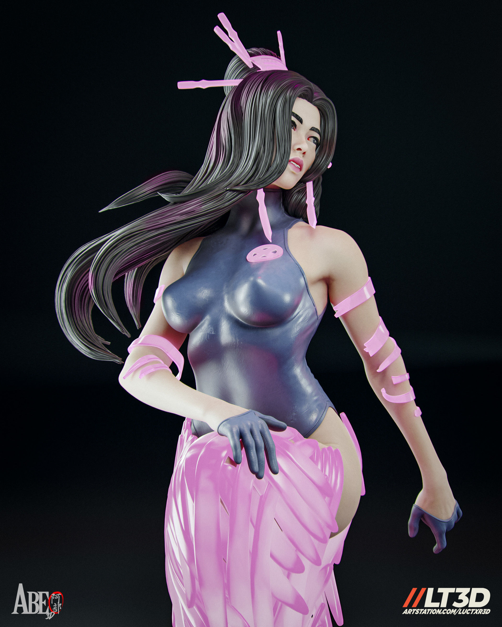 Psylocke Hellfire Gala 3D print model_8