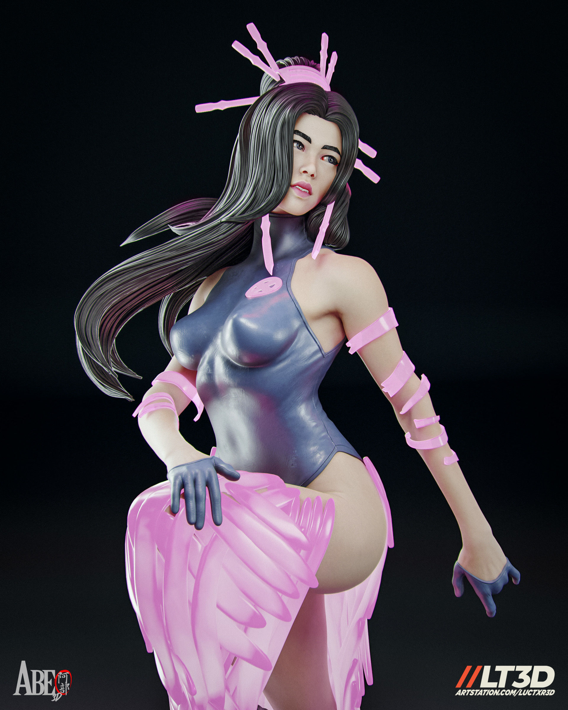 Psylocke Hellfire Gala 3D print model_4
