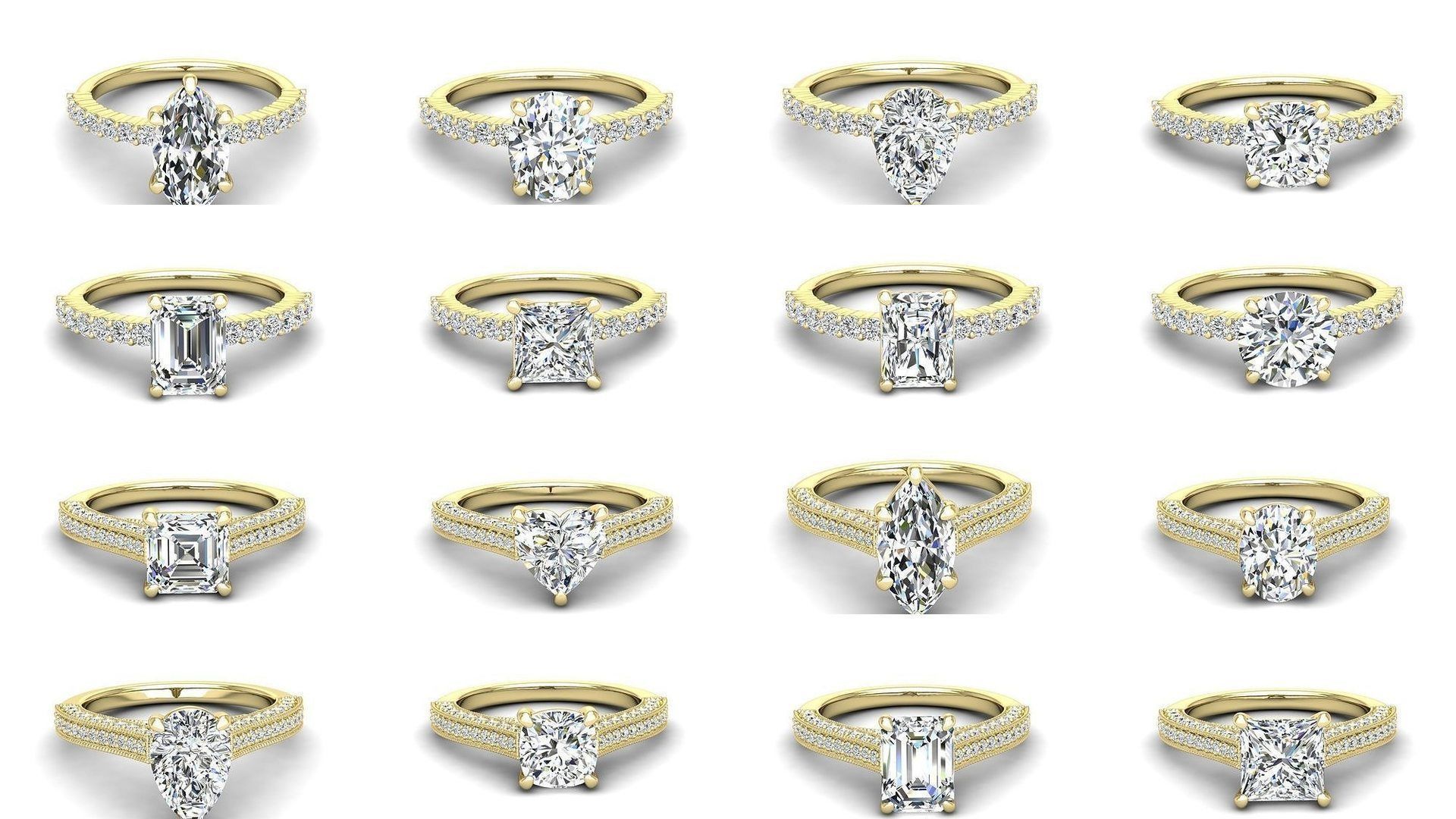 165 ENGAGEMENT RINGS  3D Model Collection_23