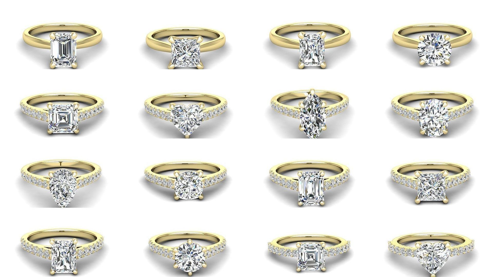 165 ENGAGEMENT RINGS  3D Model Collection_21