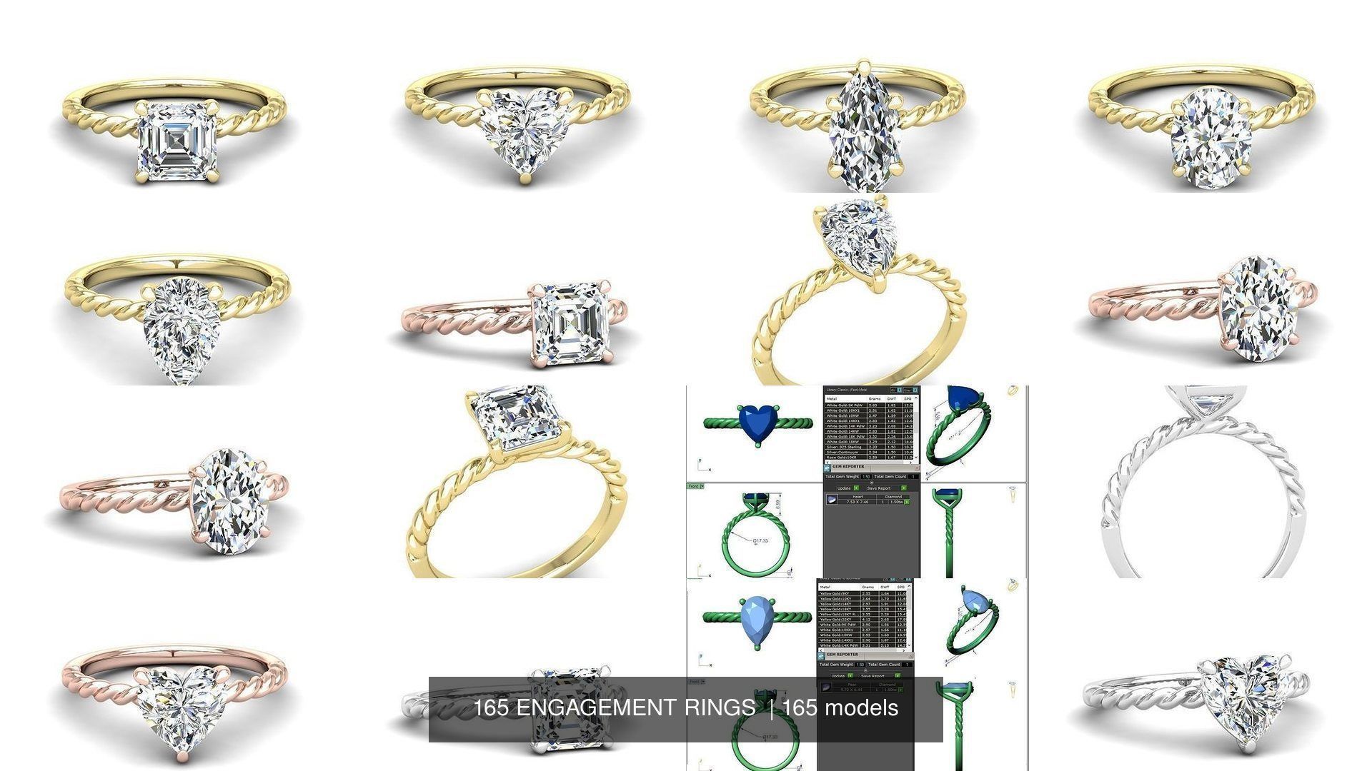 165 ENGAGEMENT RINGS  3D Model Collection_30