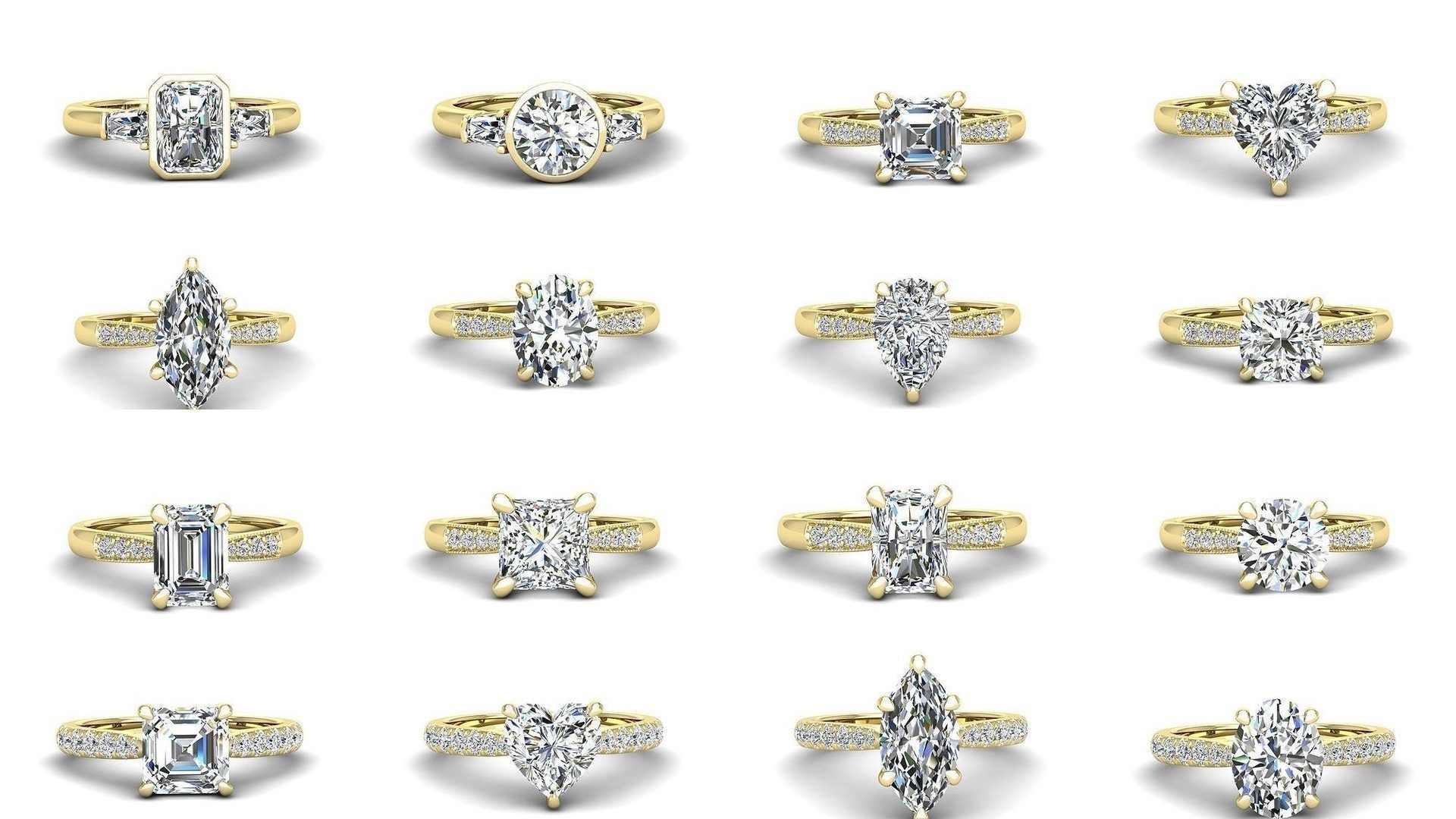 165 ENGAGEMENT RINGS  3D Model Collection_13