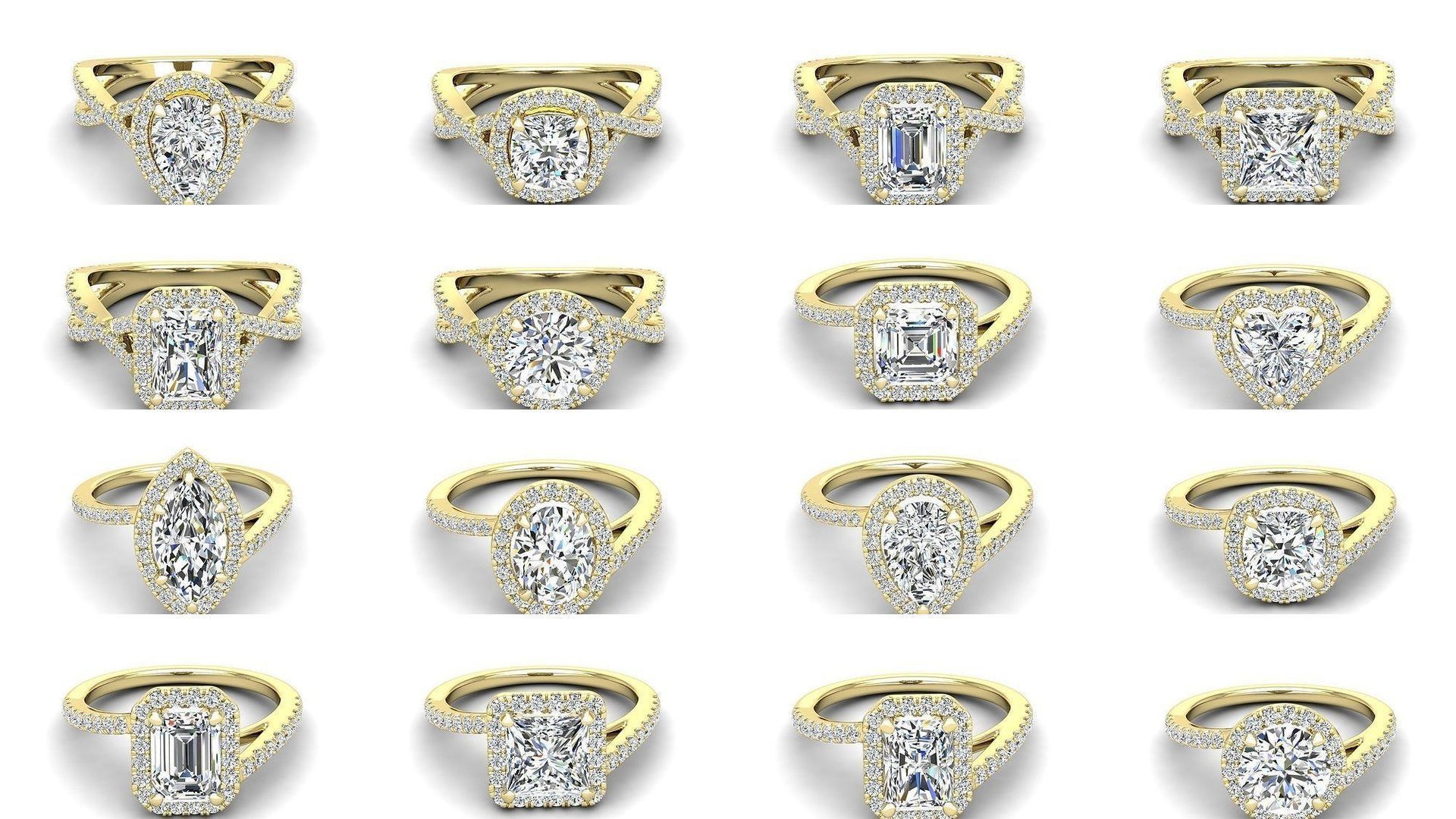 165 ENGAGEMENT RINGS  3D Model Collection_27