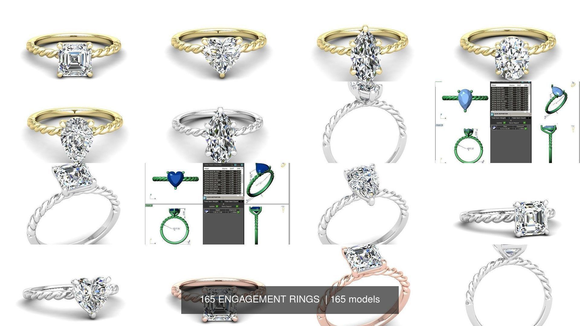 165 ENGAGEMENT RINGS  3D Model Collection_20