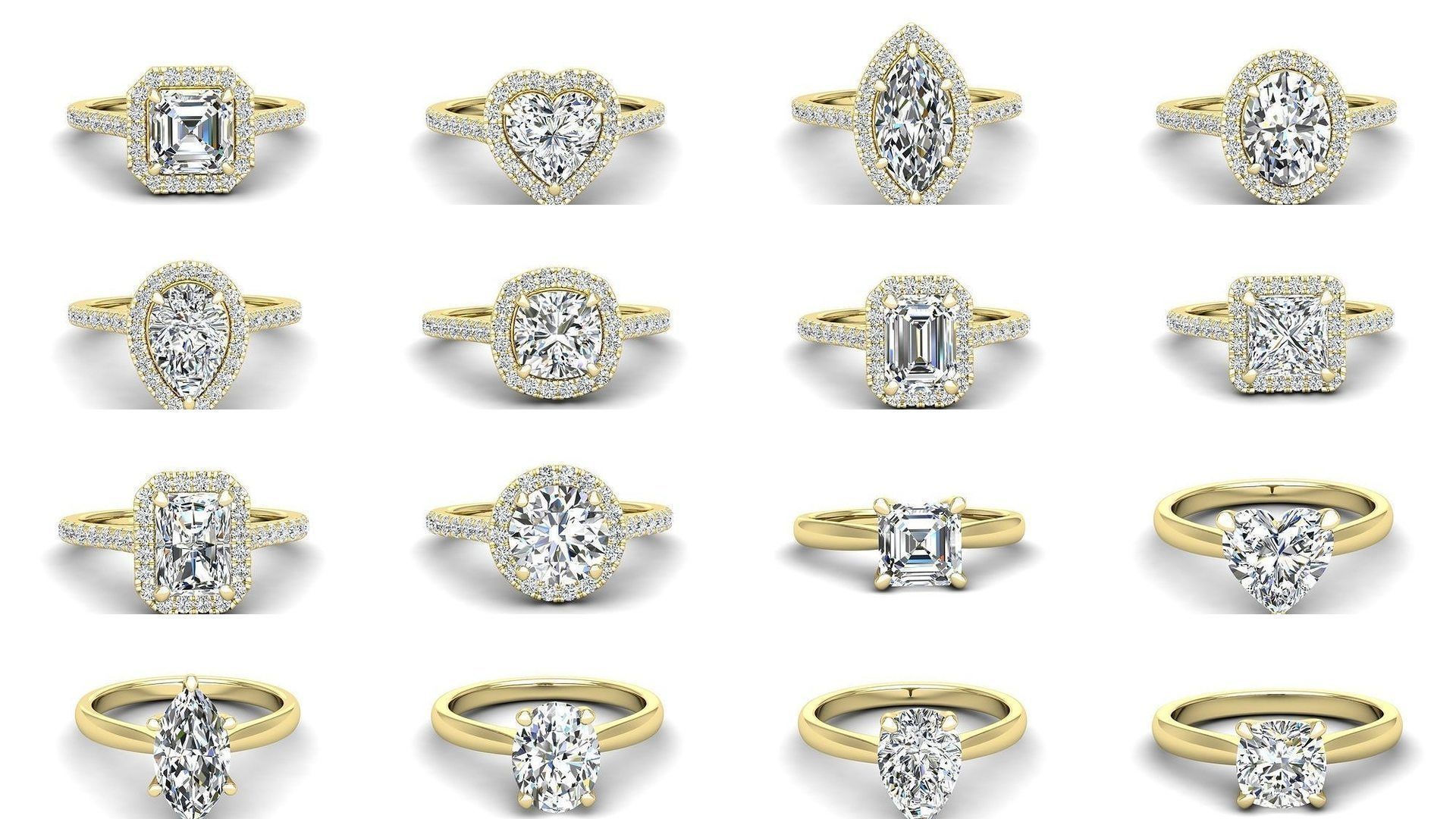 165 ENGAGEMENT RINGS  3D Model Collection_17