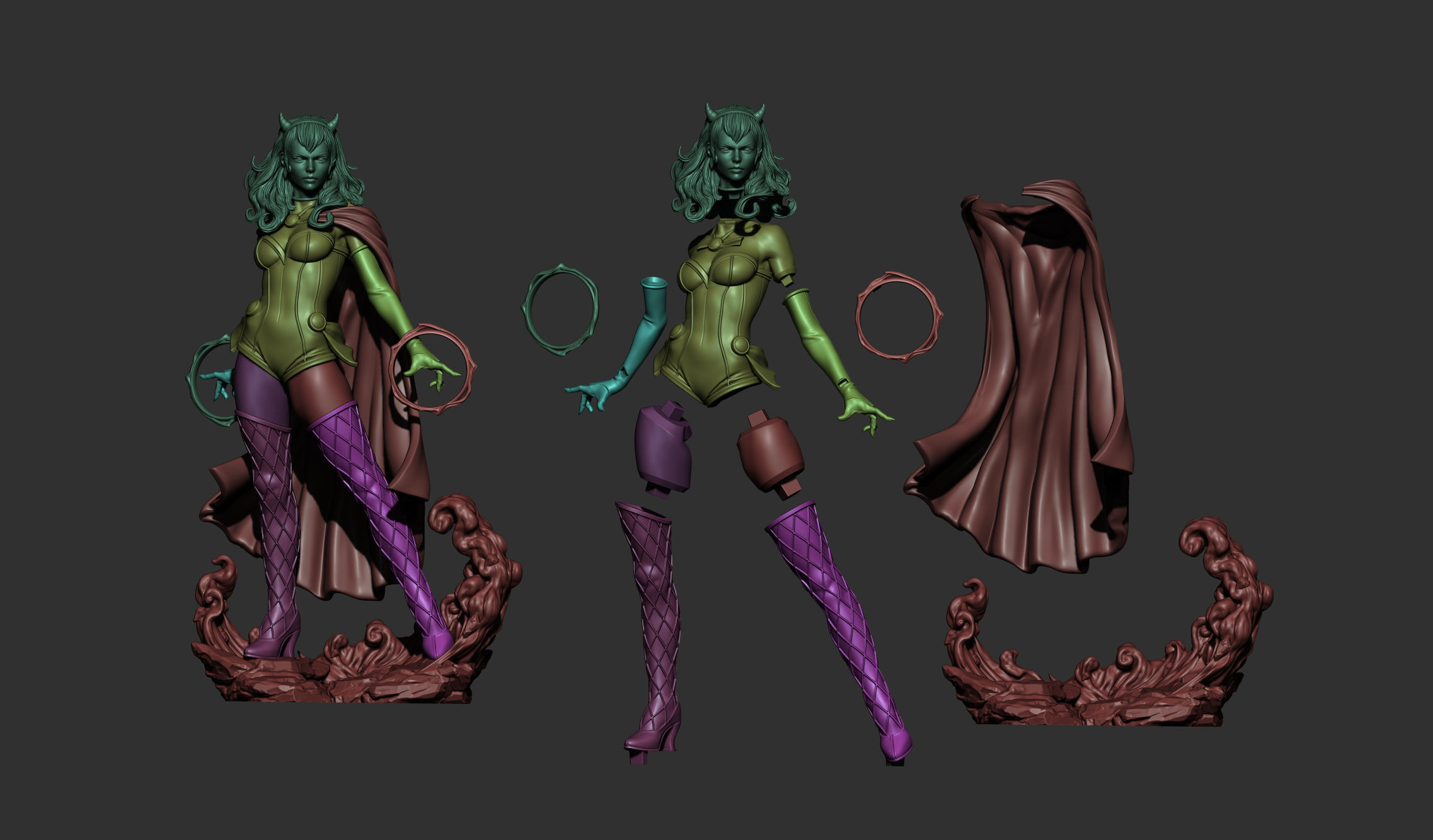 Raven DC Bombshell 3D print model_1