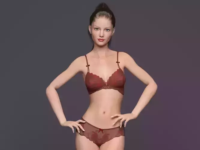 Rigged Victoria 3D model