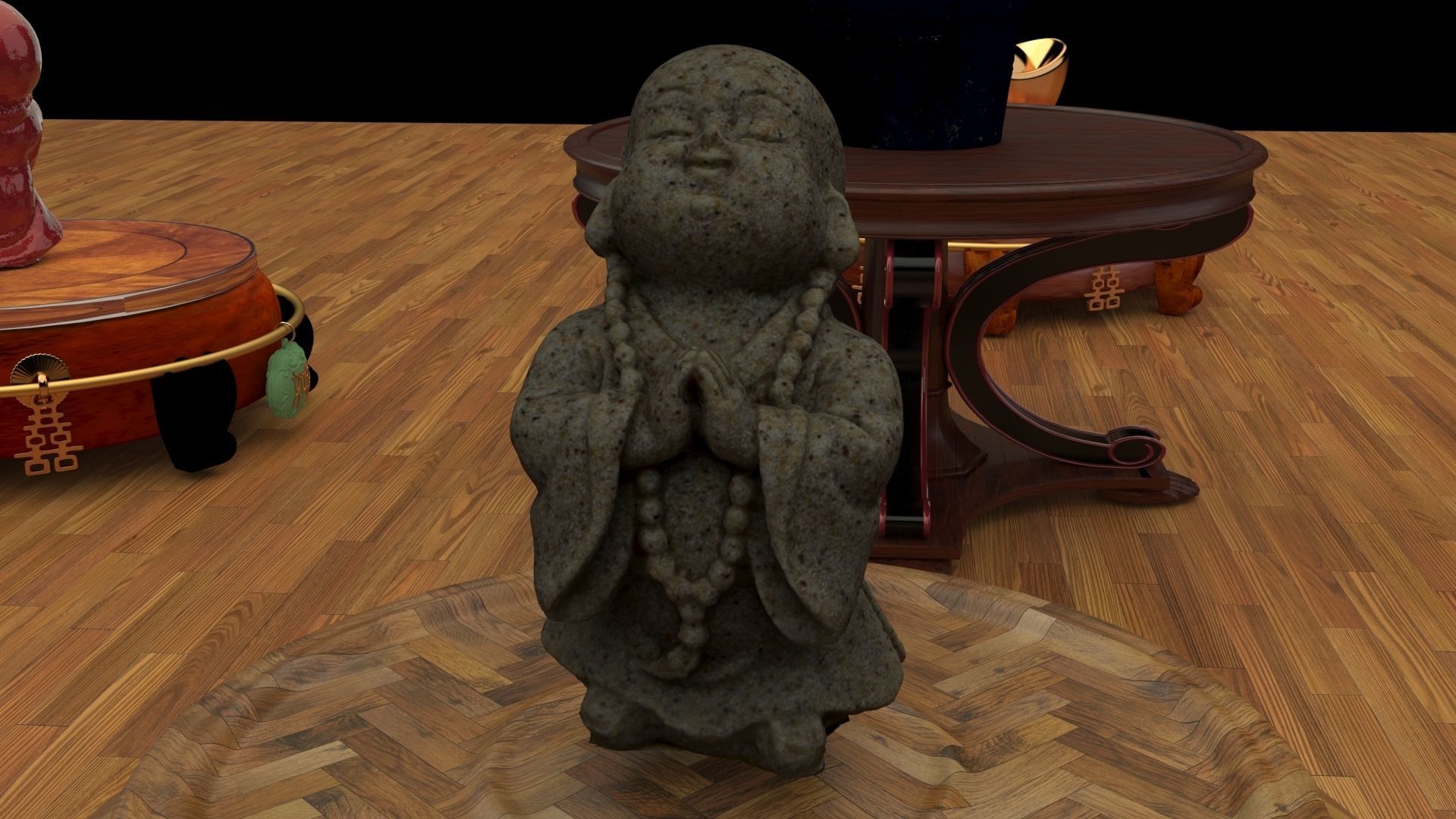 Chinese display stand   3D model_3