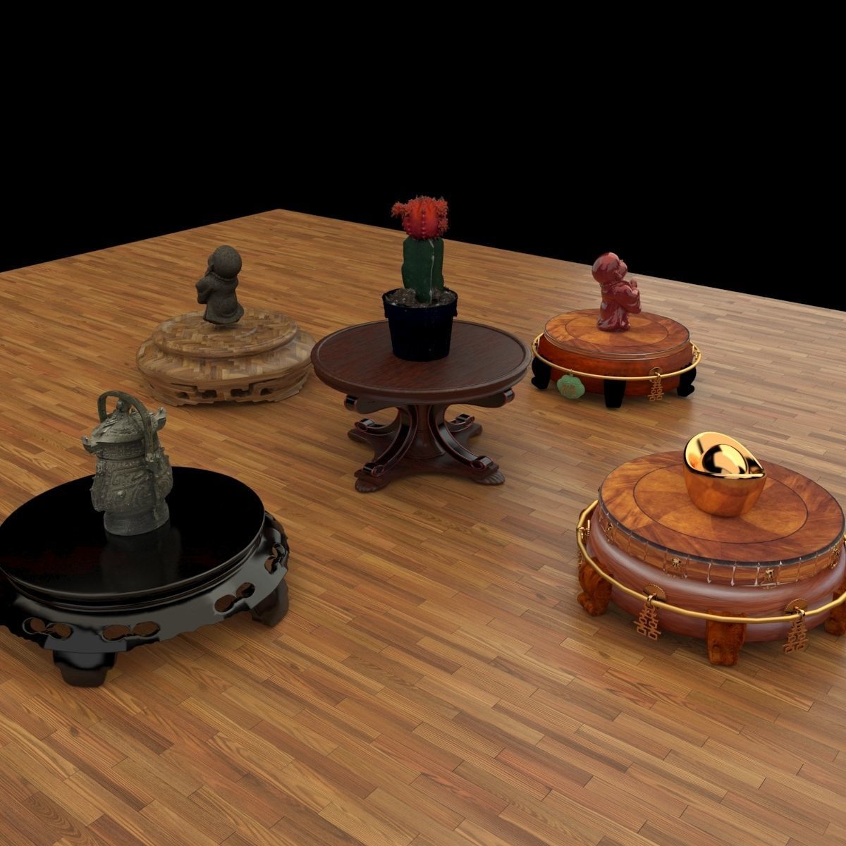 Chinese display stand   3D model_5