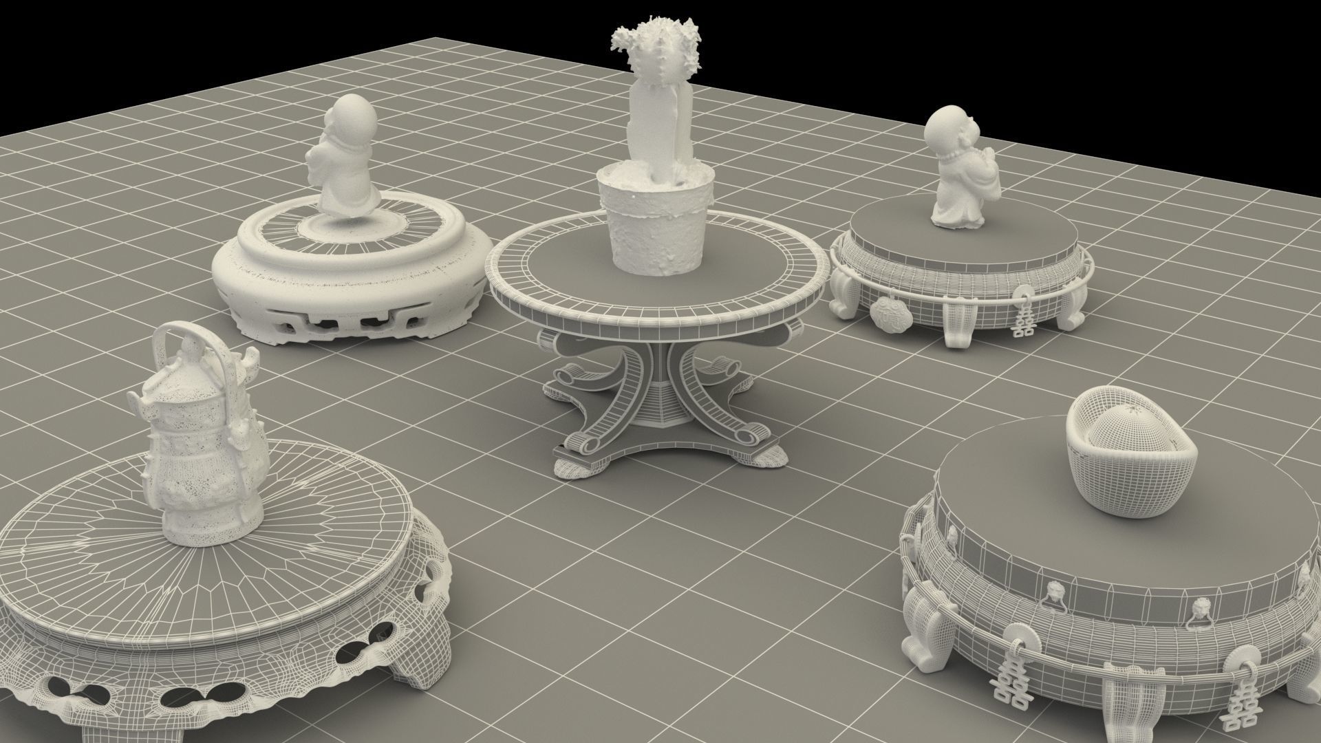 Chinese display stand   3D model_6