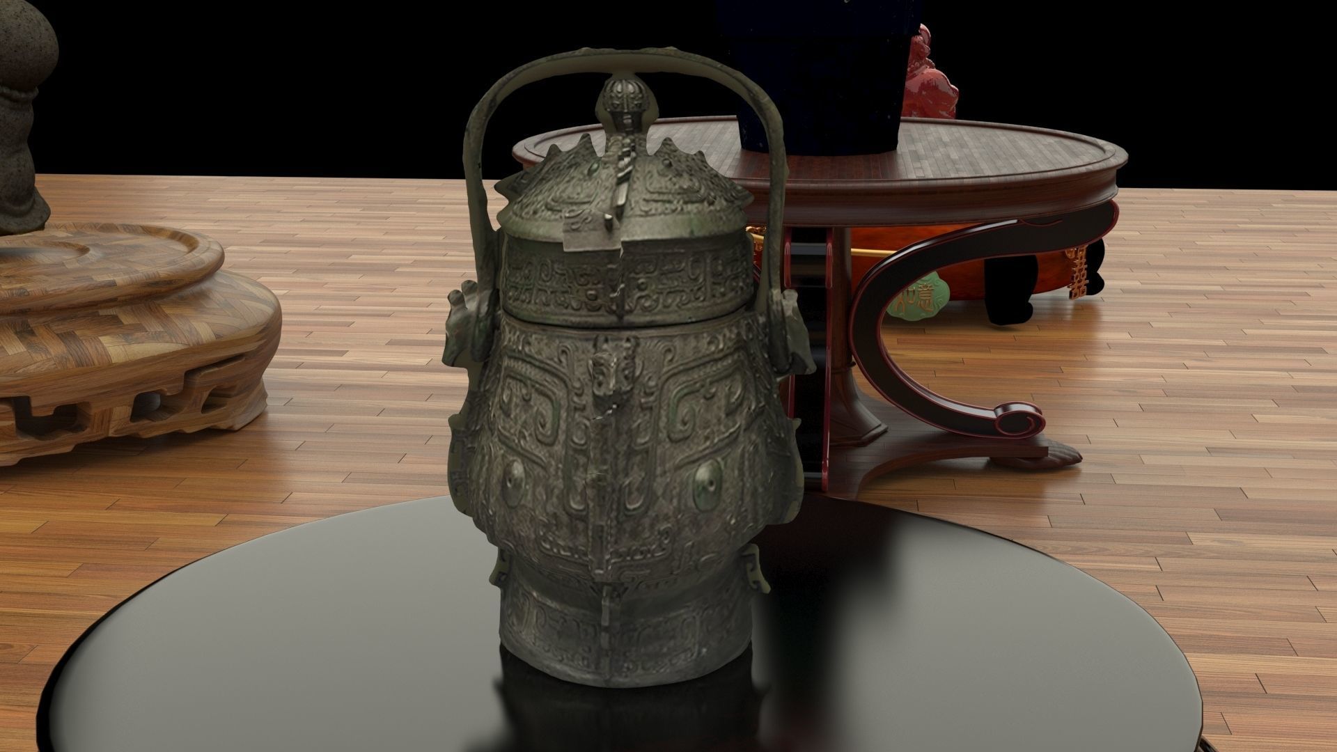 Chinese display stand   3D model_2