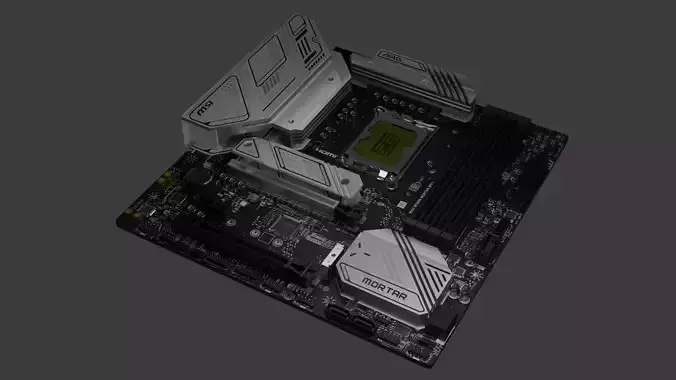 Motherboard Low-poly 3D model