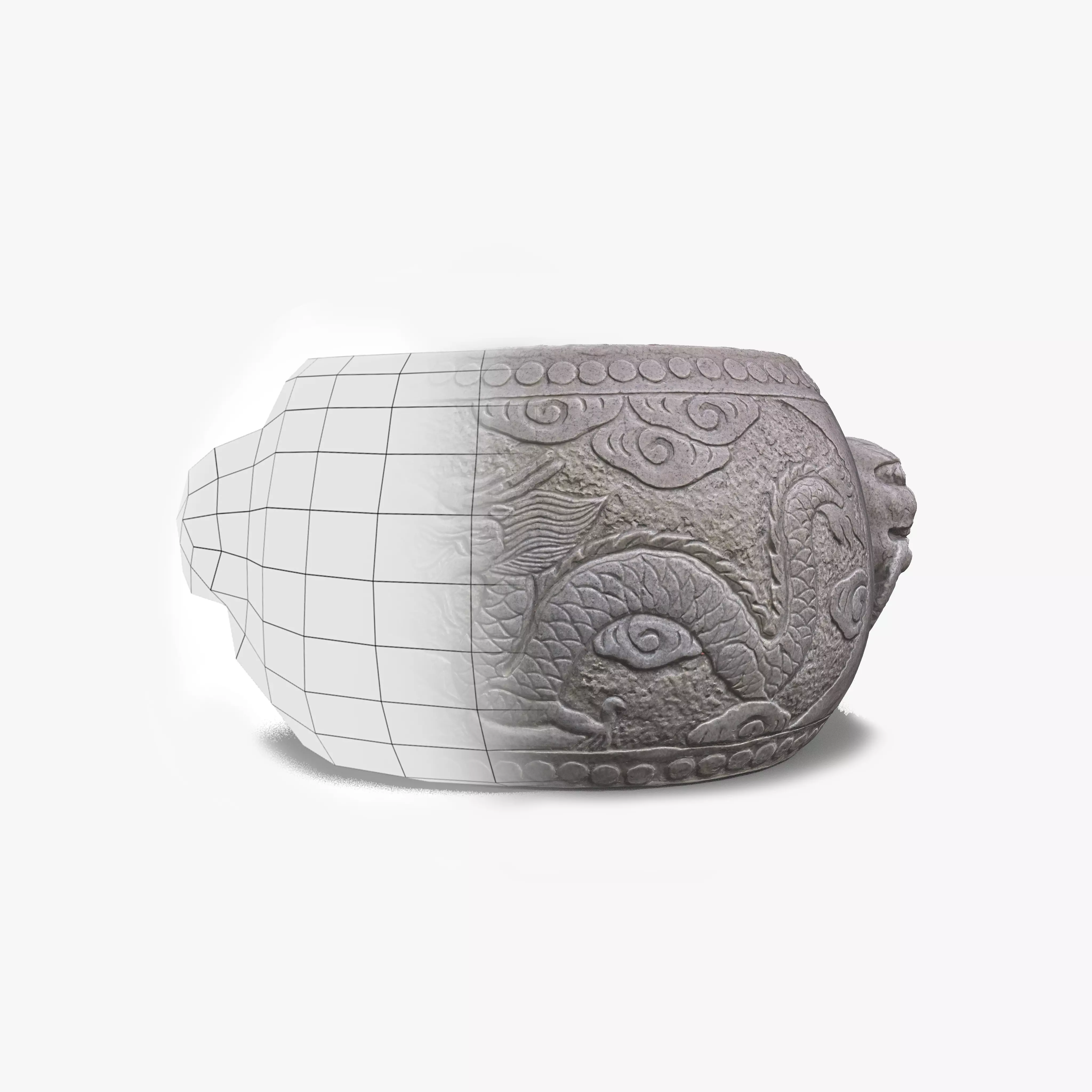 Chinese Stone Drum Low-poly 3D model