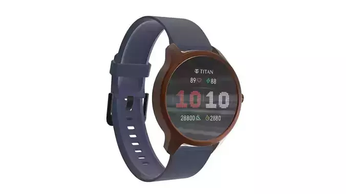 Titan Smart Touch Screen - Blue Low-poly 3D model