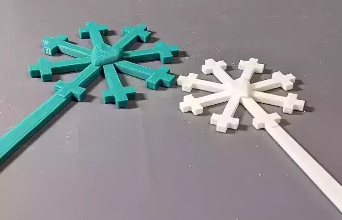 Snowflake Princess Wand Costume Party Favor 3D print model
