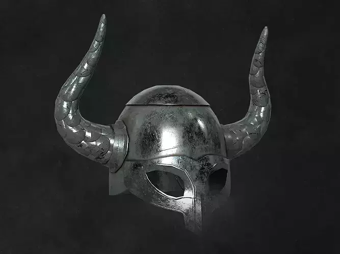 Angry viking helmet realistic