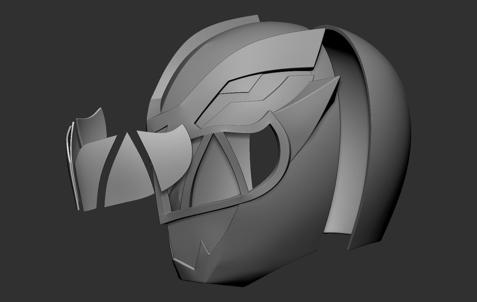 Power ranger Dino Fury Pink Helmet 3D print model_6