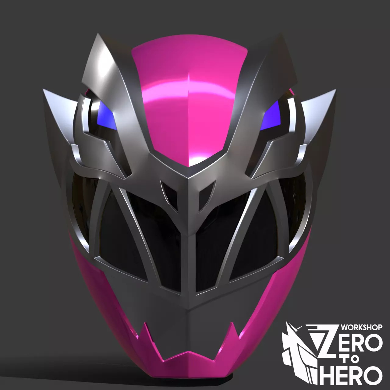 Power ranger Dino Fury Pink Helmet 3D print model_0