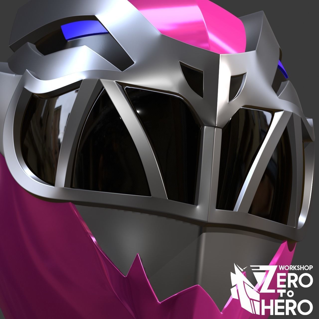 Power ranger Dino Fury Pink Helmet 3D print model_5