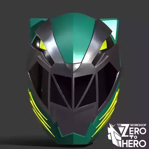 Power ranger Cosmic Fury Green Helmet