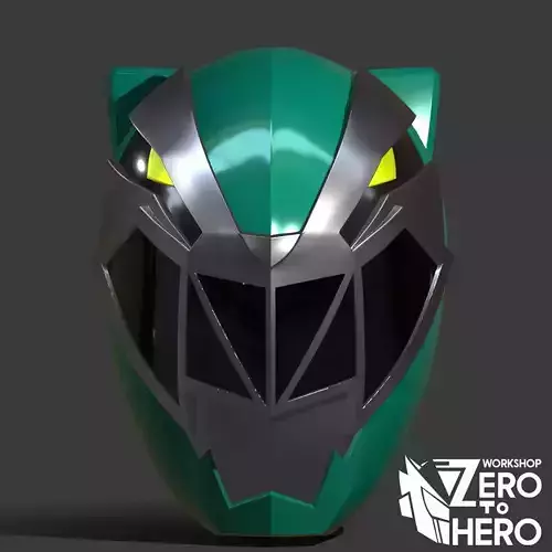 Power ranger Dino Fury Green Helmet