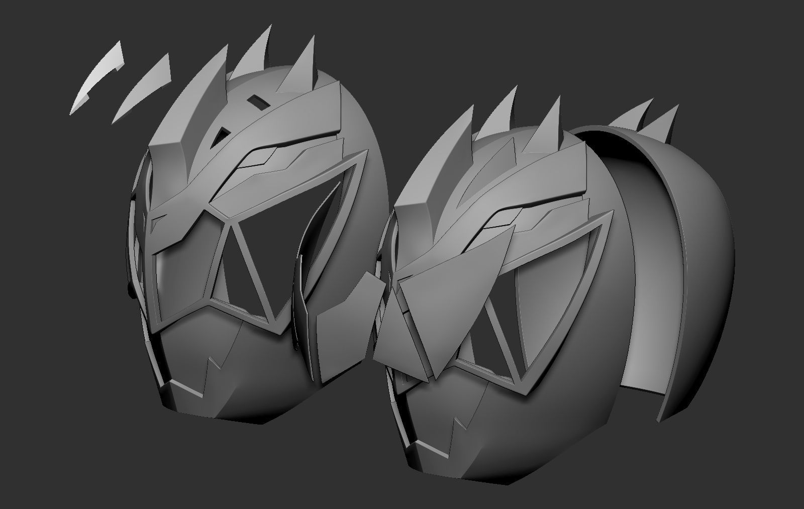 Power ranger Cosmic Fury Black Helmet 3D print model_6