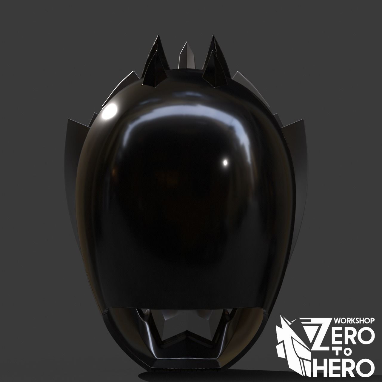 Power ranger Cosmic Fury Black Helmet 3D print model_4