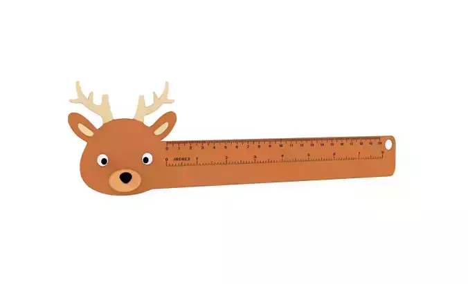 Ruler With Deer Animal Adorable