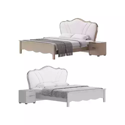 Faux Leather Upholstered Headboard Bed