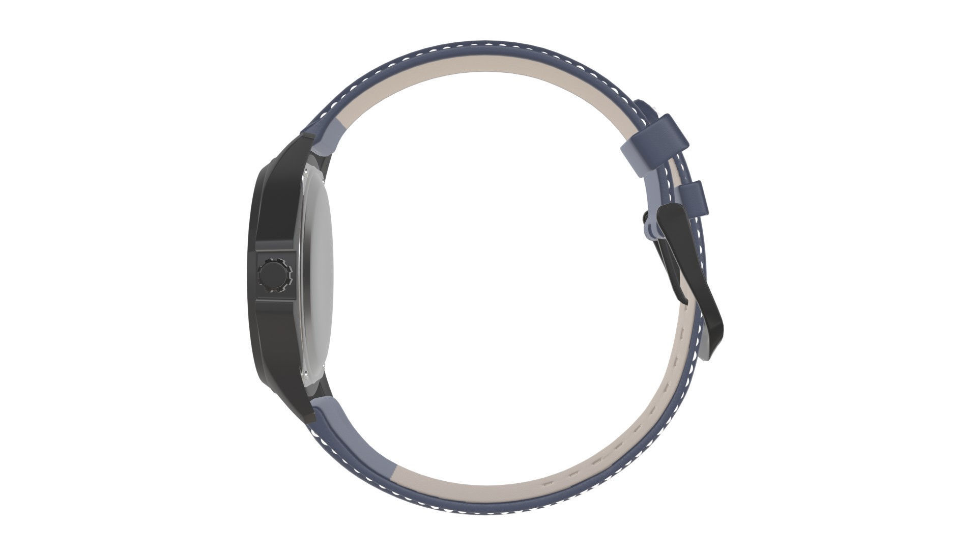 Titan Stride - Hybrid Smartwatch - Grey Low-poly 3D model_4