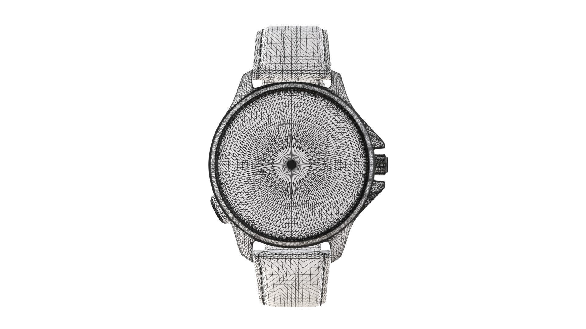 Titan Stride - Hybrid Smartwatch - Grey Low-poly 3D model_5