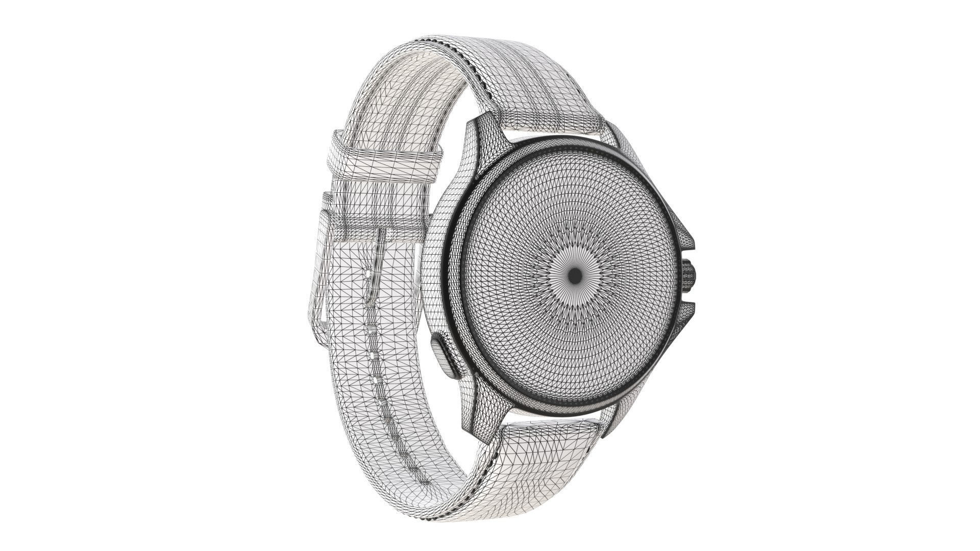 Titan Stride - Hybrid Smartwatch - Grey Low-poly 3D model_9