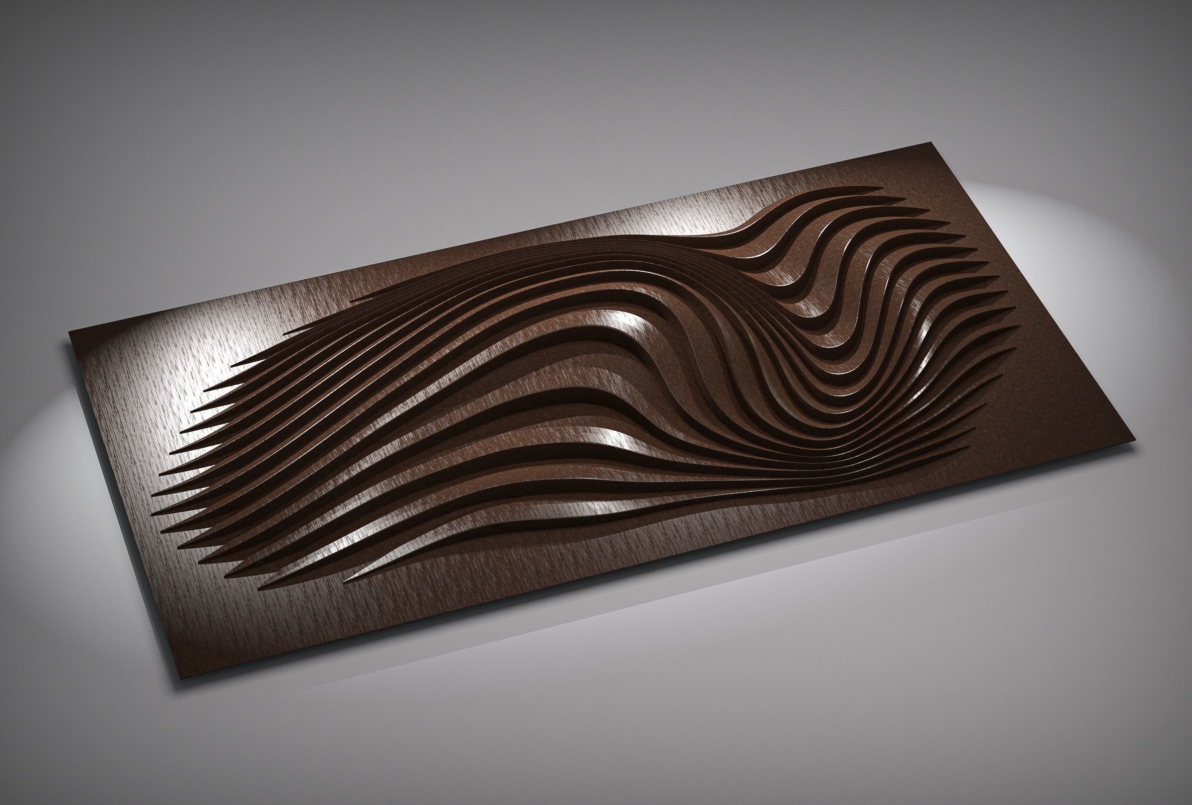 Wall decoration panel 3D model_1