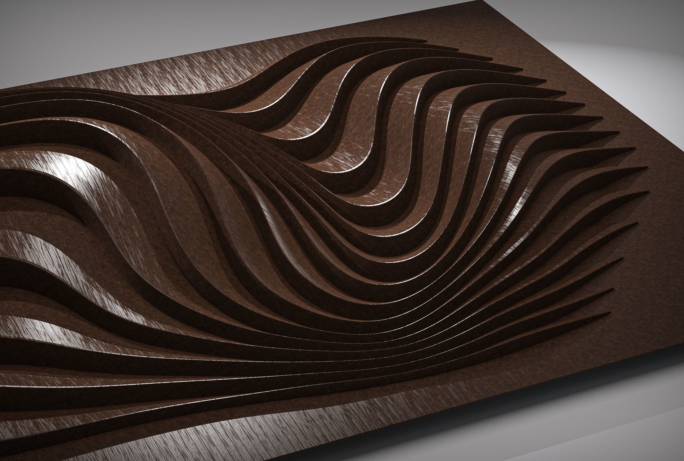 Wall decoration panel 3D model_2