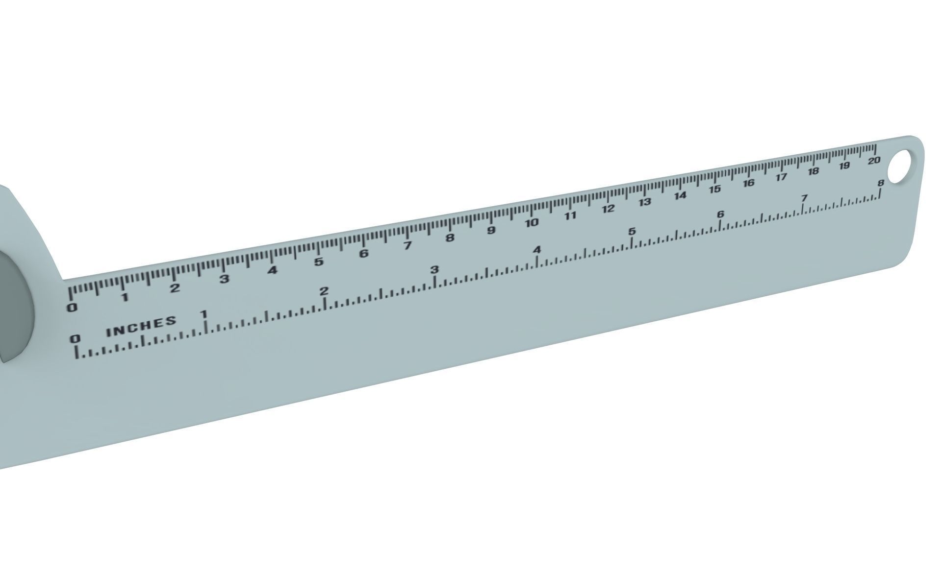 Ruler With Elephant Animal Adorable Low-poly 3D model_5