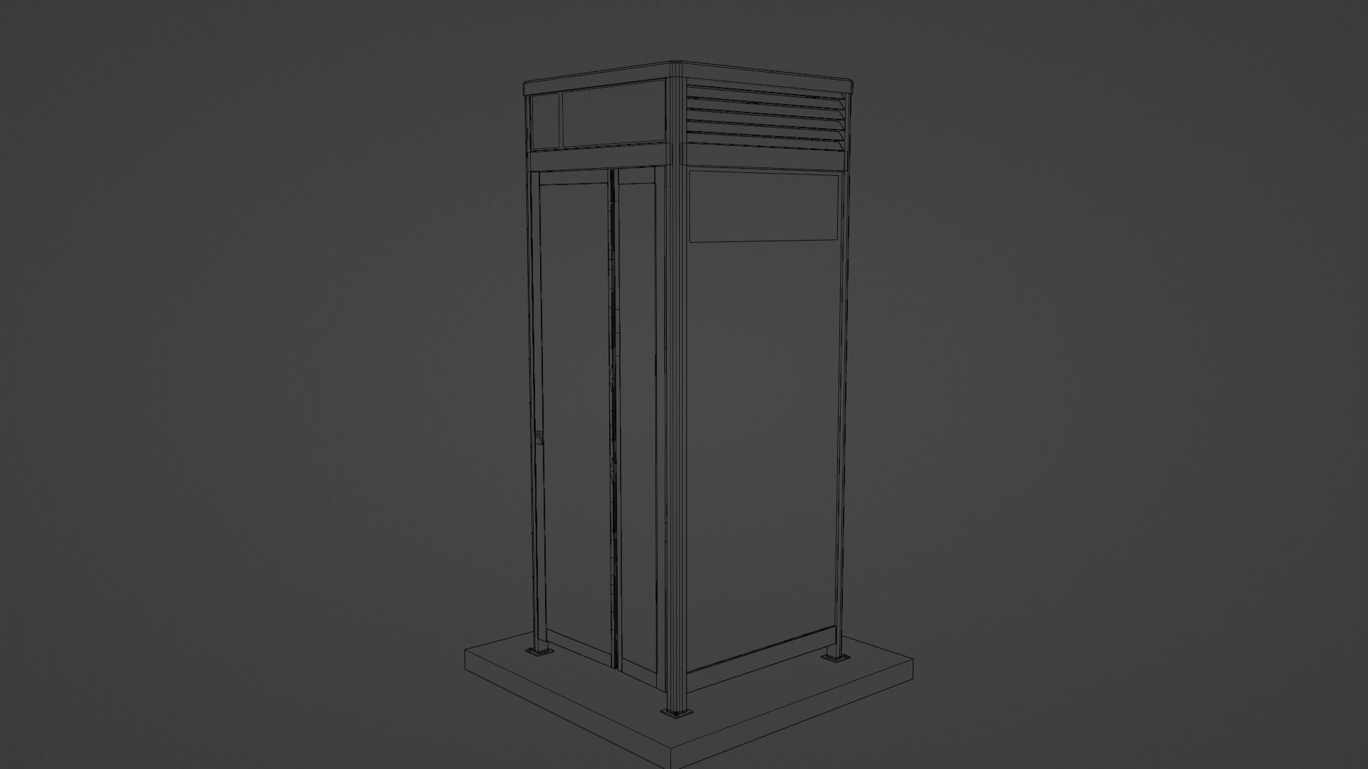 Payphone Booth 3D model_5