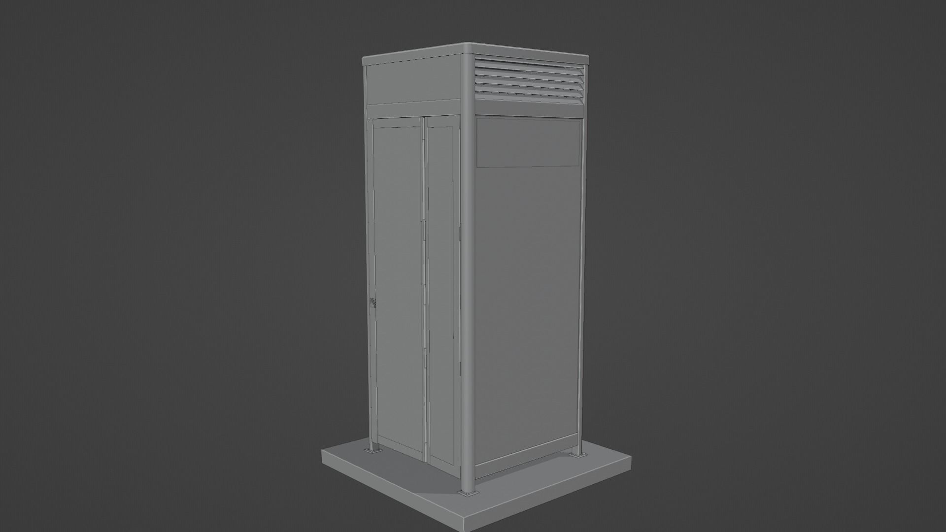 Payphone Booth 3D model_3