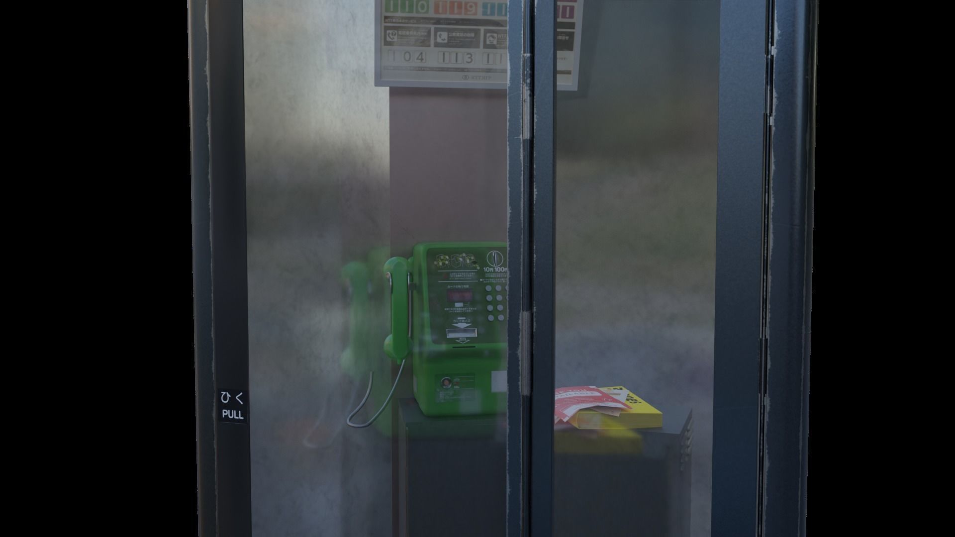 Payphone Booth 3D model_12