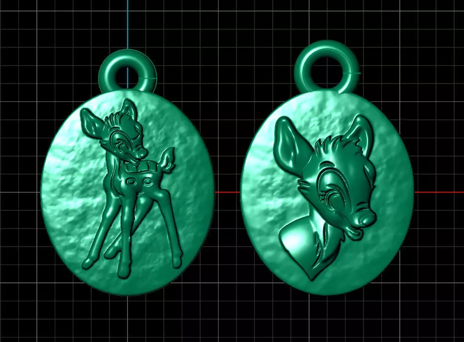 Deer shaped pendant Free 3D model