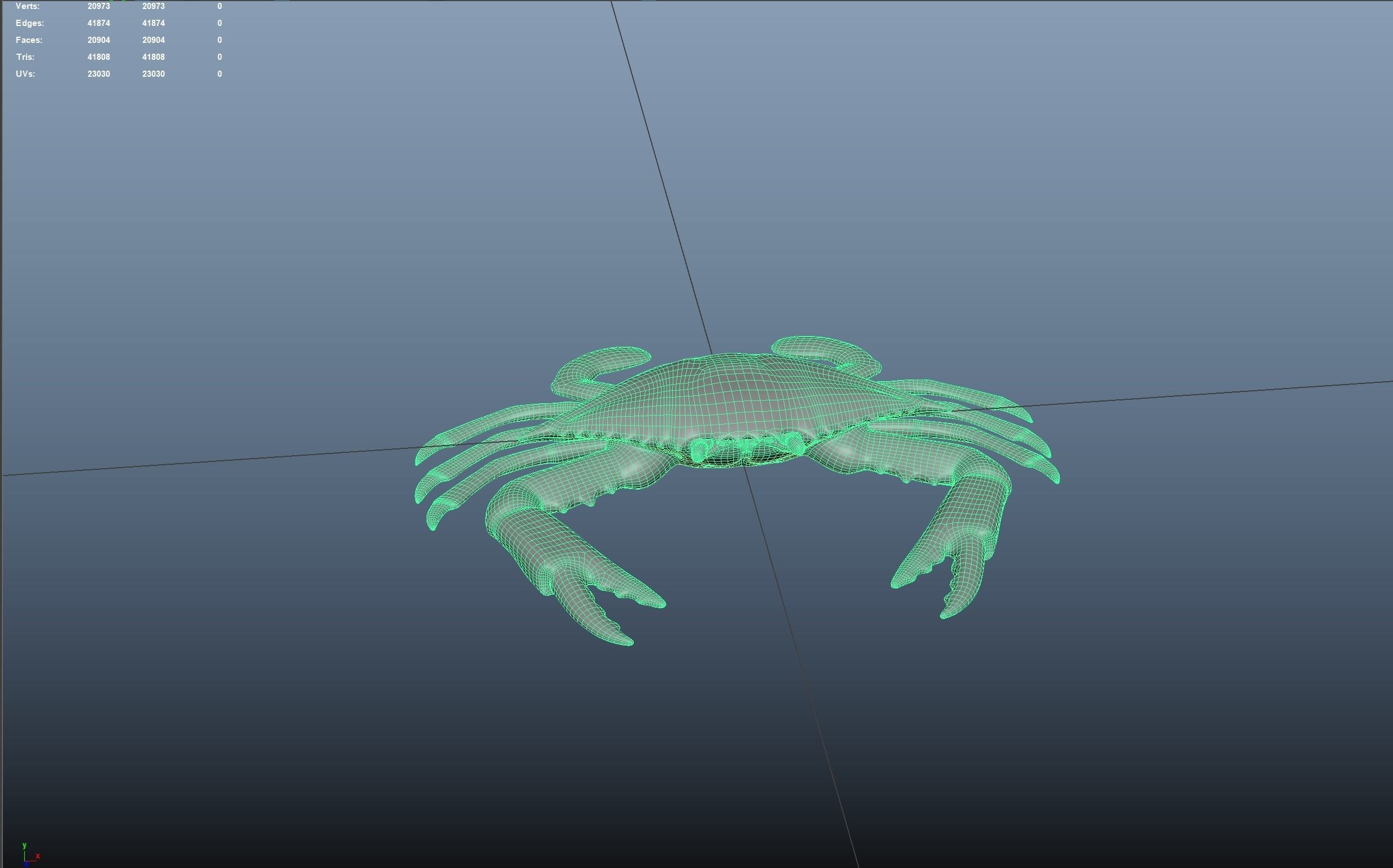 Crab 3d model Low-poly 3D model_7