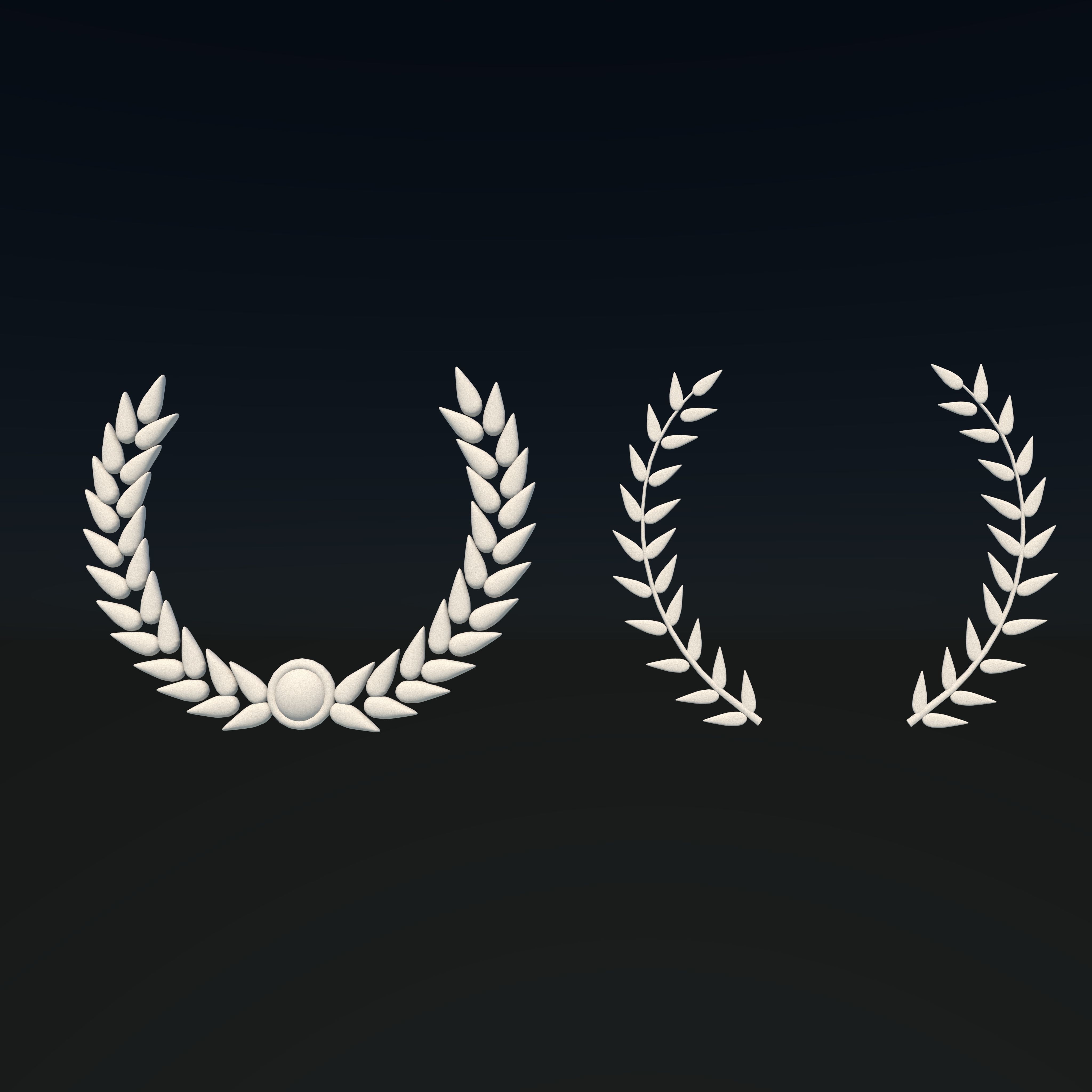 Laurel Wreath 3D model_3