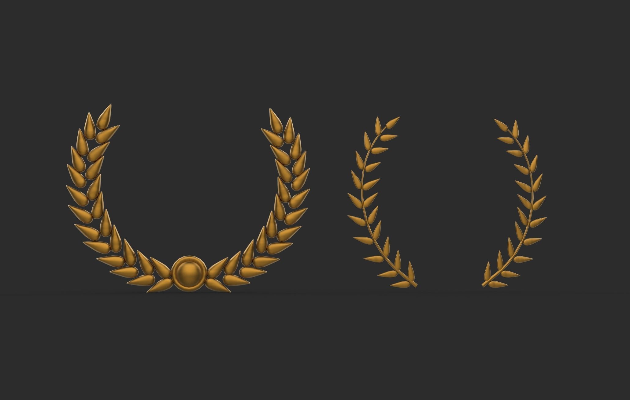 Laurel Wreath 3D model_1